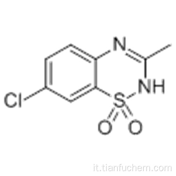 2H-1,2,4-Benzotiadiazina, 7-cloro-3-metil-, 1,1-diossido CAS 364-98-7